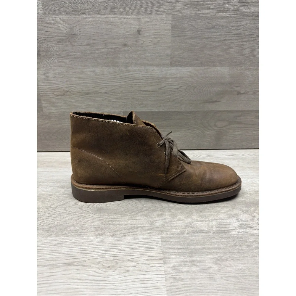Clark's Men's Bushacre 2 Chukka Boots Size 10.5M Brown Leather Lace Up VERY NICE